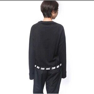 Rare NIKE AV15 CREW Sweatshirt Womens Large Black Pullover Logo 853945010 *read*
